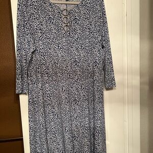 Blue and white dress XL